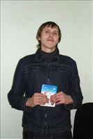 Андрей Шорохов с призом - флеш-картой